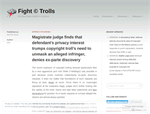 Tablet Screenshot of fightcopyrighttrolls.com